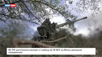 ВС РФ уничтожили миномет и гаубицу Д-30 ВСУ на Южно-донецком направлении