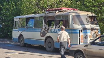 Кадры последствия артобстрела со стороны ВСУ центра Горловки