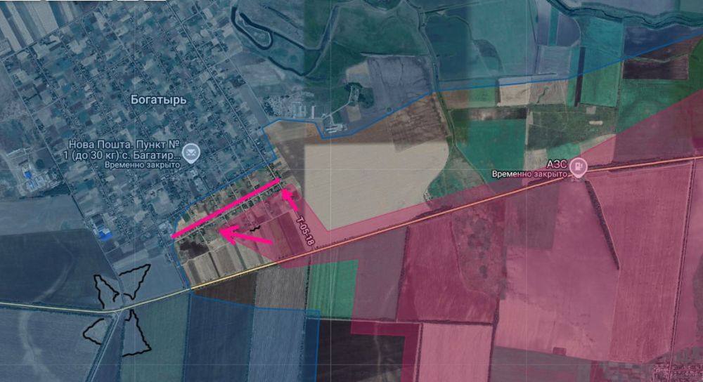 В Кураховской боевой агломерации, штурмовые подразделения ВС РФ проломили мощный укрепрайон ВСУ в районе нп. Богатырь