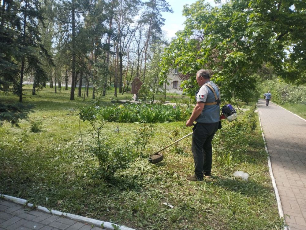 В Ждановке продолжаются работы по покосу карантинных и сорных трав