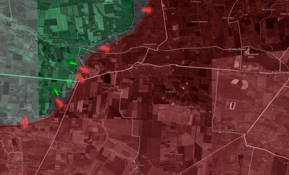 «На Кураховском направлении ВС РФ продвигаются на юг от населённого пункта Богатырь в Донецкой области