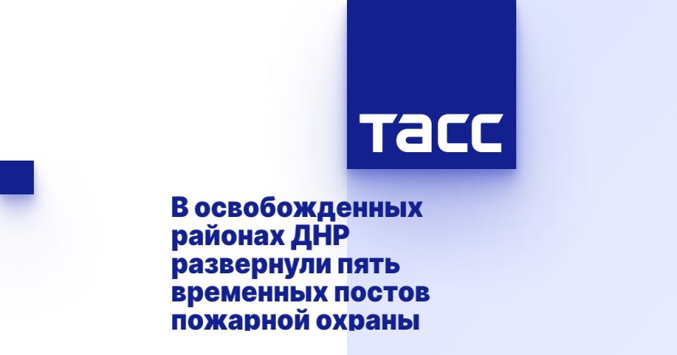 В освобожденных районах ДНР развернули пять временных постов пожарной охраны