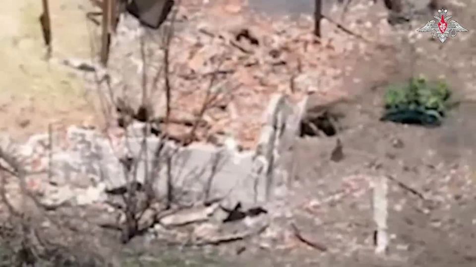 Минобороны России: Расчет наземного роботизированного комплекса «Крот-1» поразил огневую точку подразделения ВСУ в районе Дылеевки в ДНР