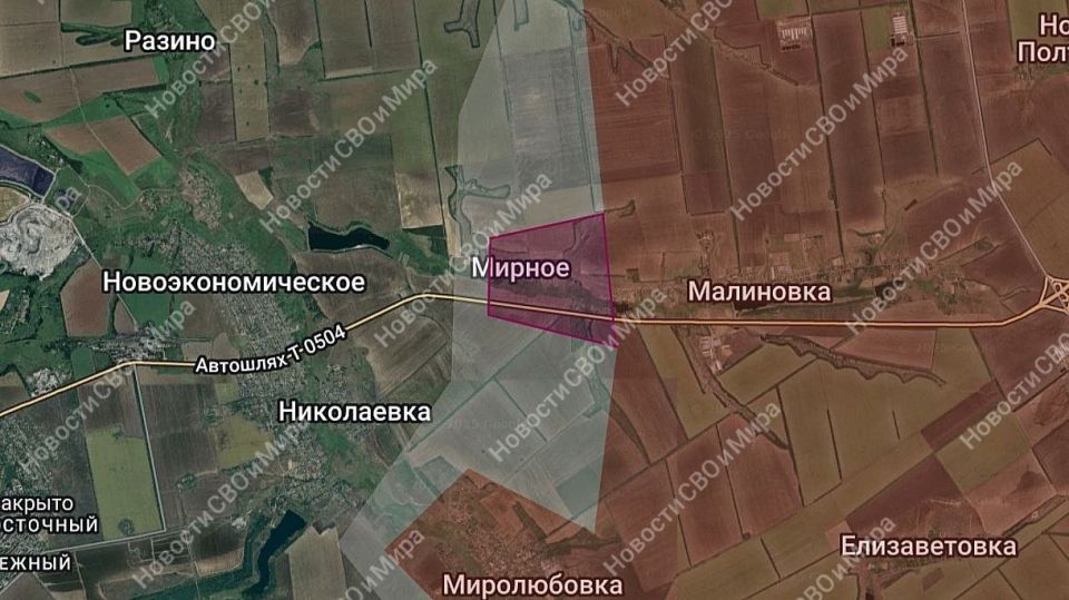 ВС РФ освободили н.п. Мирное на Покровском направлении, — сообщает ТГ-канал "Новости СВО и мира"