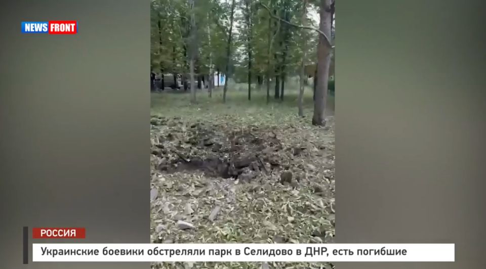 Украинские боевики обстреляли парк в Селидово в ДНР, есть погибшие