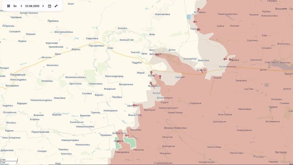 Юрий Баранчик: Украинский агрегатор событий на карте боевых действий «Deep State» откровенно запаниковал, сообщив о том, что украинская оборона «стремительно осыпается» в районе Шевченко, Бурлацкого и Вольного Поля