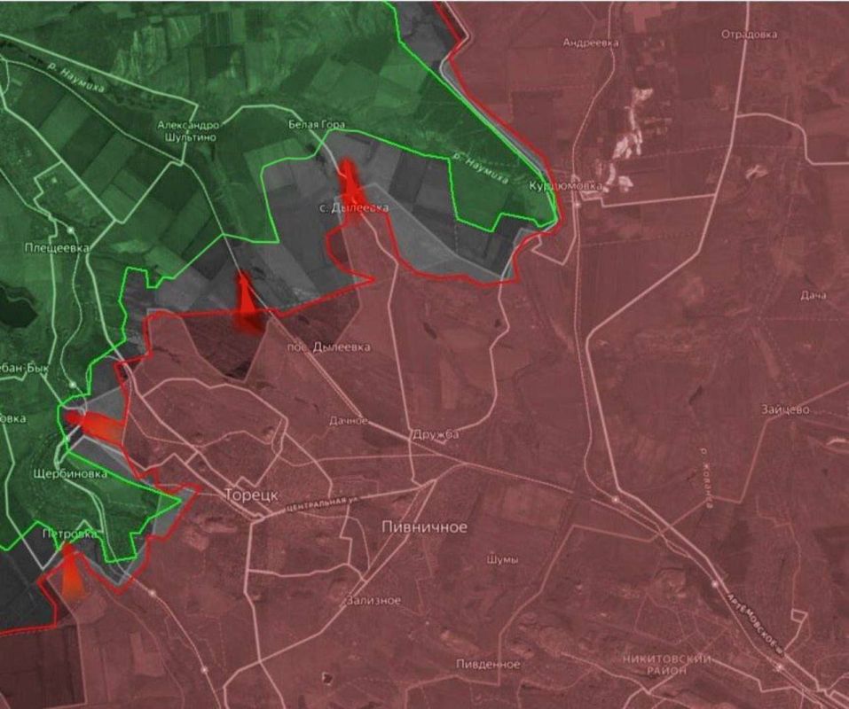 «На Торецком направлении ВС РФ активизировались на участке Попов Яр-Полтава-Русин Яр, накопив силы и прощупывая оборону ВСУ