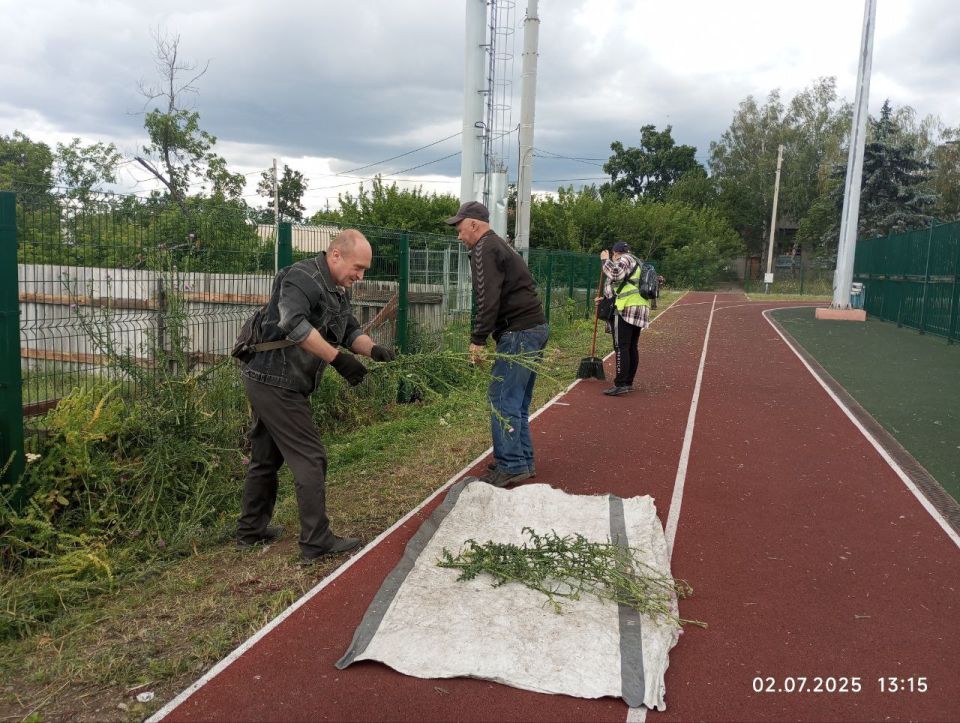 На территории городского округа Дебальцево продолжаются работы по покосу сорных и карантинных трав согласно графику
