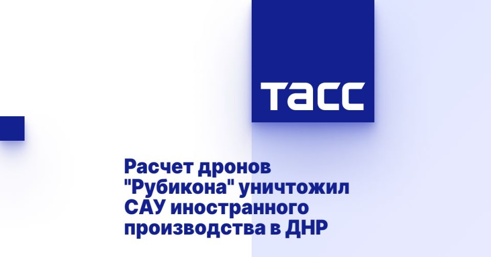 Расчет дронов &quot;Рубикона&quot; уничтожил САУ иностранного производства в ДНР