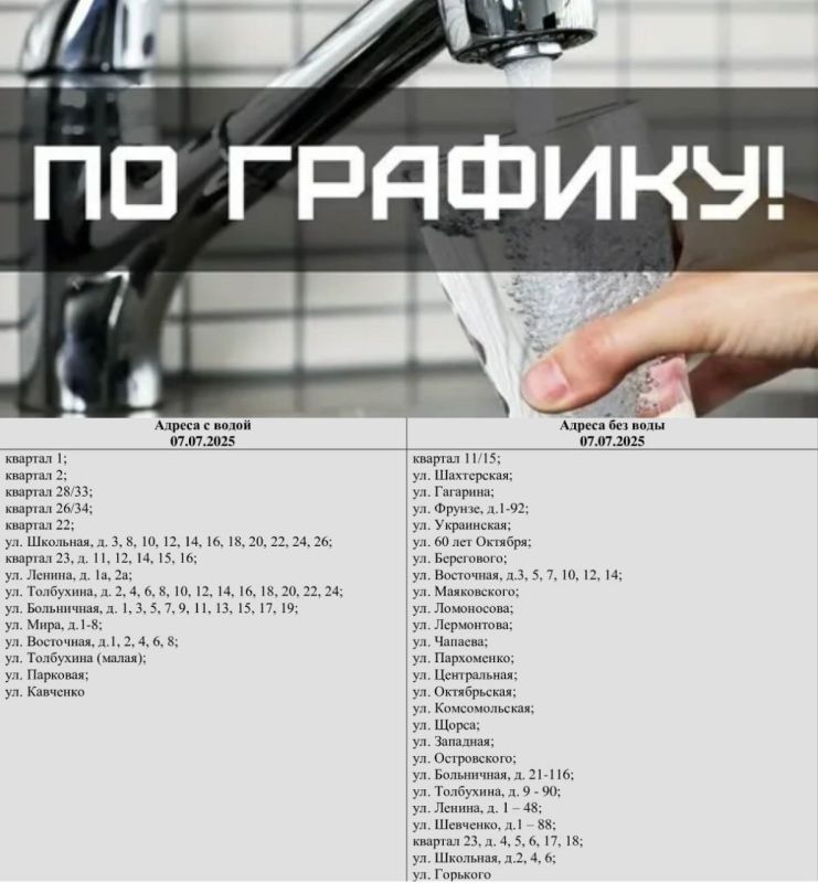 В Ждановке вода будет подаваться по графику