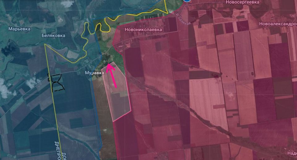 ВС РФ продвинулись в Муравке, у границы ДНР с Днепропетровской областью, сообщает Анатолий Радов