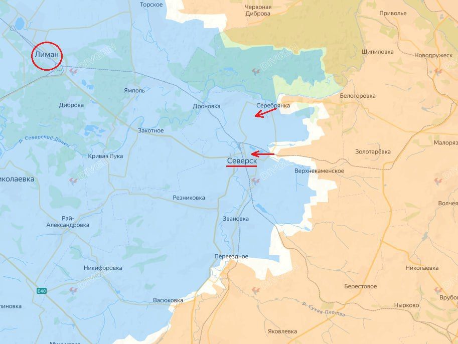 Российские войска вплотную подошли к восточной окраине Северска после занятия господствующих высот западнее Верхнекаменского, пишет канал "Южный фронт"