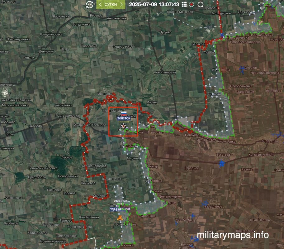 Толстой В результате огневого воздействия реактивной артиллерии мотострелки 36-й гвардейской мотострелковой бригады группировки войск «Восток» прорвали оборону ВСУ и освободили населенный пункт Толстой в Донецкой Народной...