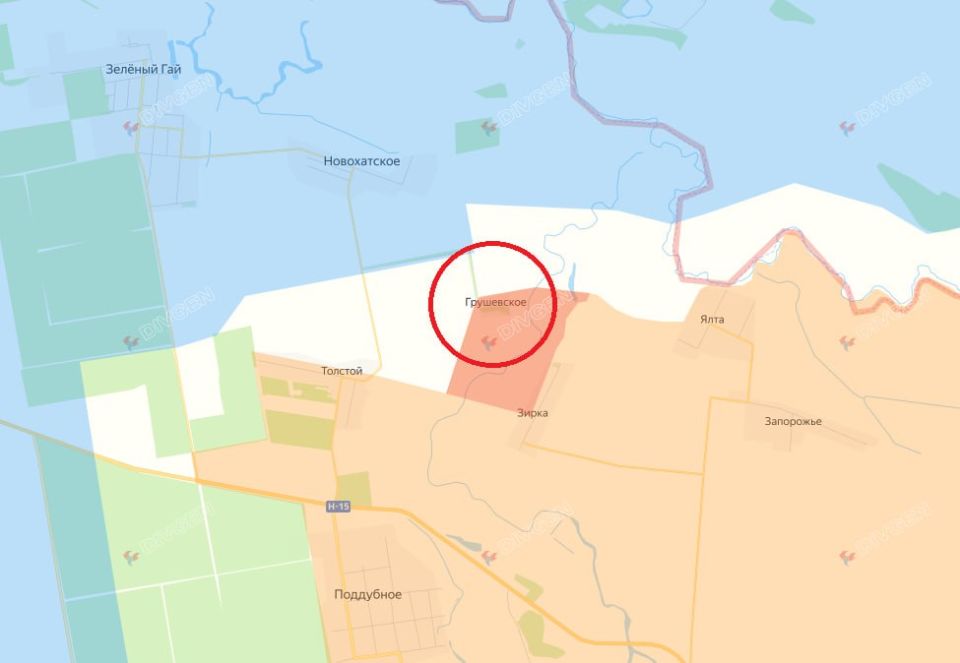 Сообщается, что ВС РФ заняли н.п. Грушевское и его окрестности на юге ДНР