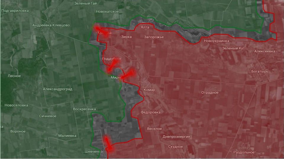 «На Времьевском направлении ВС РФ продвинулись в северной, центральной и восточной частях населённого пункта Мирное