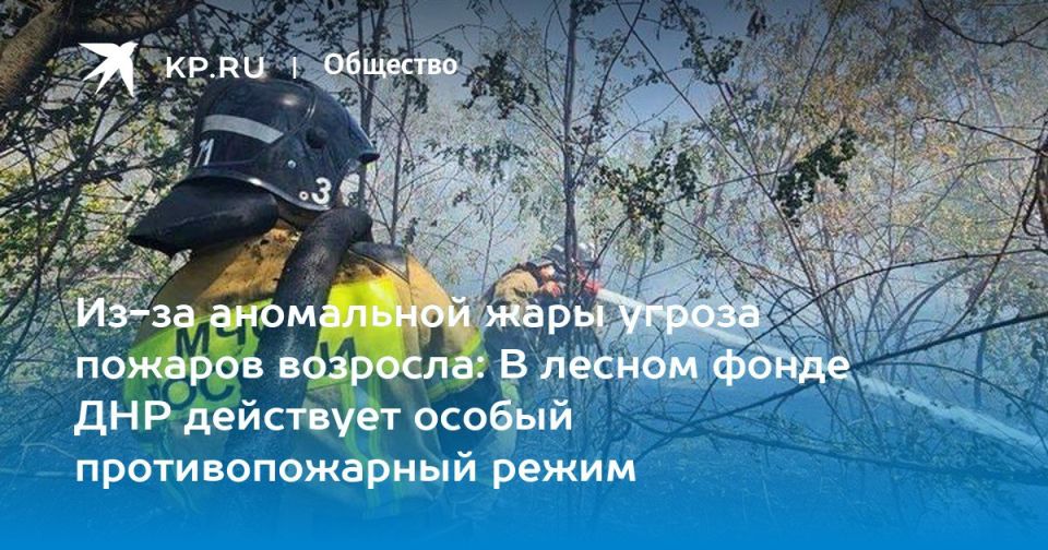 Прокомментировал корреспонденту газеты "Комсомольская правда" ограничения в связи с действием особого противопожарного режима в лесах Республики