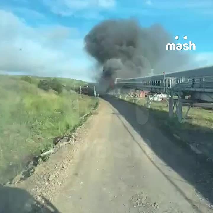 Вспыхнул самый длинный угольный конвейер России, протяженностью в 23 километра