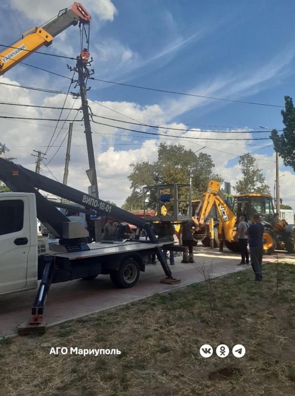 «Мариупольгорсвет» провел технические работы в пригородных поселках