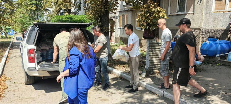 Денис Машков: Сегодня, 23 июля, при поддержке сенатора РФ Александра Волошина посетили освобожденную Красногоровку