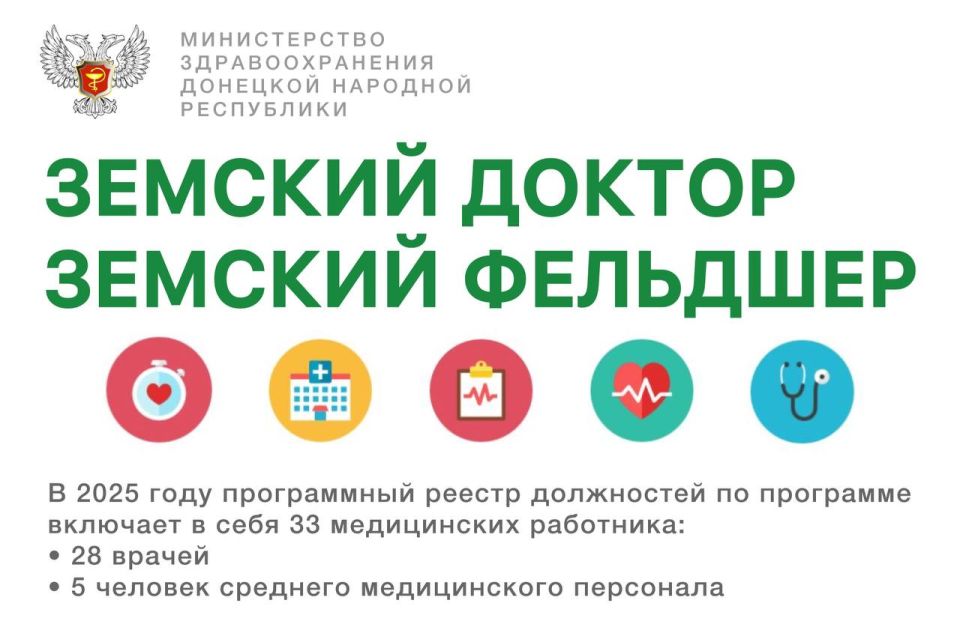 С 2023 года и по настоящее время в ДНР реализуется государственная программа «Земский доктор/Земский фельдшер»