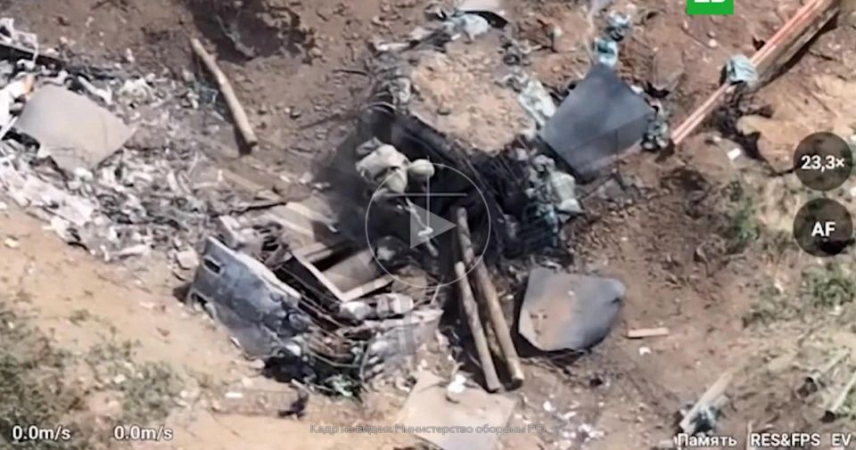 Минобороны показало уничтожение укрепленных позиций ВСУ дронами «Рубикон» в ДНР