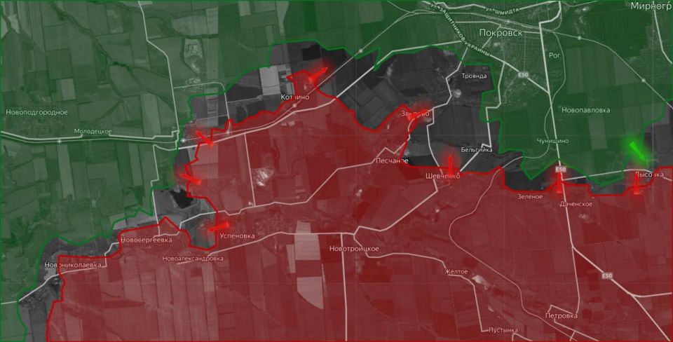 «На Покровском направлении ВС РФ наступают в районе Удачного