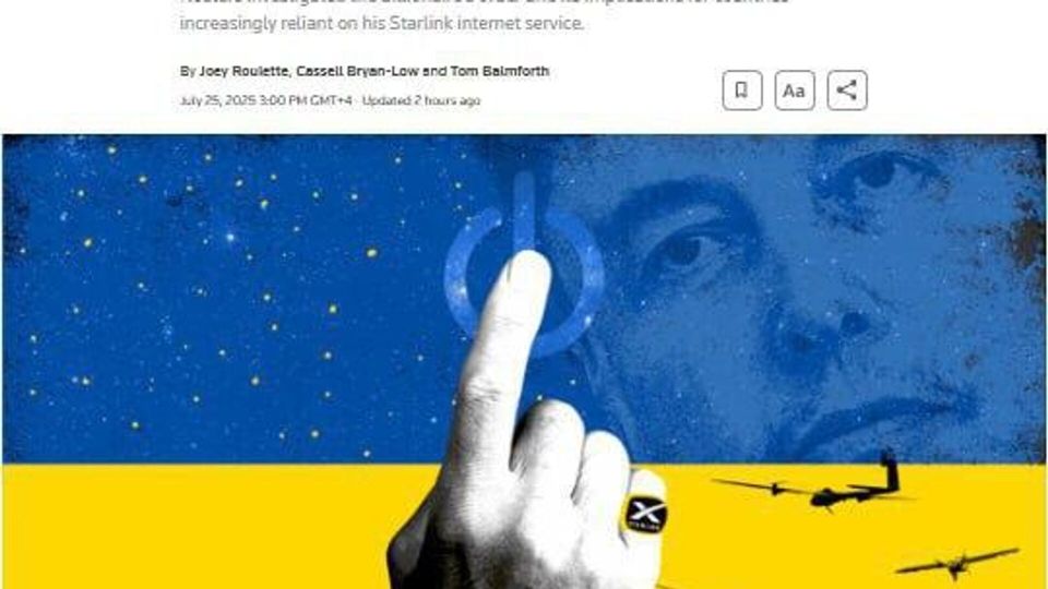 Маск сорвал контрнаступление ВСУ, отключив Starlink на линии фронта, сообщают западные СМИ