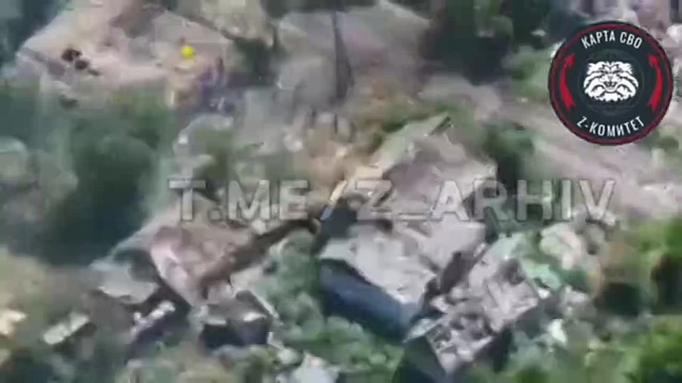 Российские военные в ходе штурма населённого пункта Новоэкономическое около Мирнограда, видео с Telegram-канала "Z комитет + карты СВО"