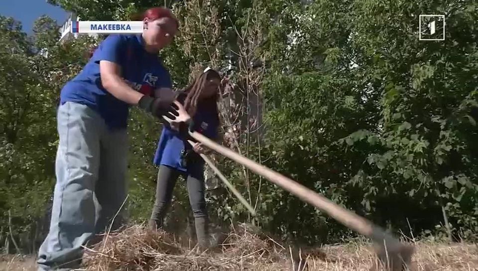 Молодёжь с мётлами и депутат за рулем трактора: как прошел субботник в Макеевке?