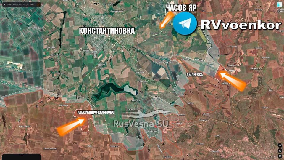 Армия России берет в клещи Константиновку, продвигаясь с флангов