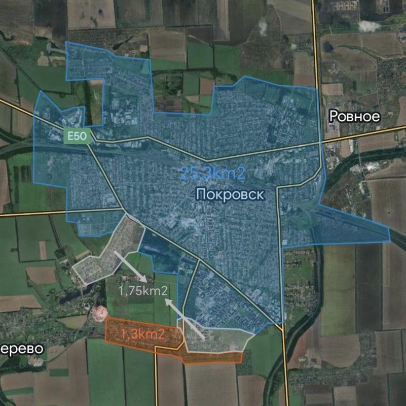 Territorial location of Pokrovsk city at 29th July