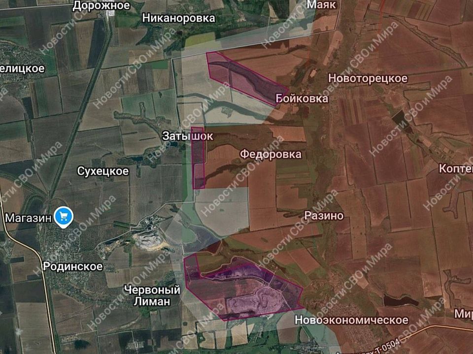 Сообщают, что ВС РФ вошли в населенные пункты Червоный Лиман и Затышок под Покровском