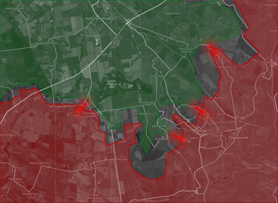 «На Торецком направлении ВСУ пытаются не допустить продвижение ВС РФ из восточной части Александро-Калиново