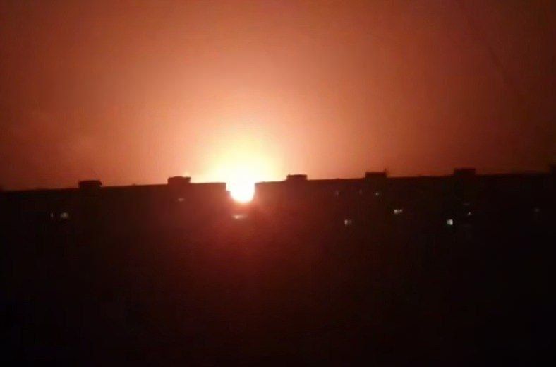 "Герани" ударили по складу БК украинских боевиков в Славянске