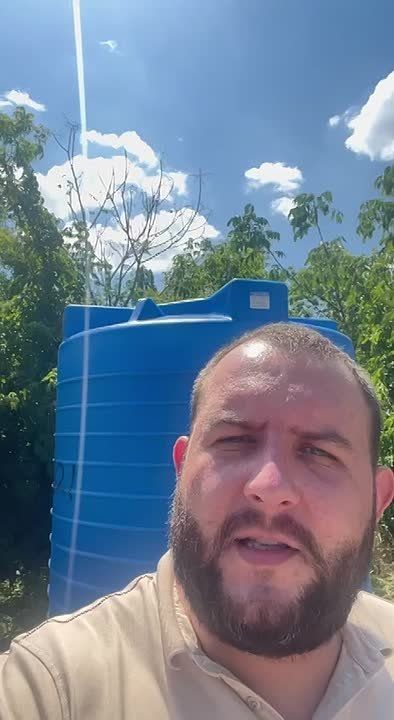 Установлена емкость с технической водой по адресу ул. Снегиревская, д. 34 в Ленинском внутригородском районе города Донецка, для обеспечения жителей водой