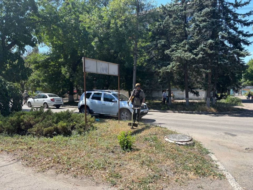 Ждановке ведется работа по покосу карантинных трав