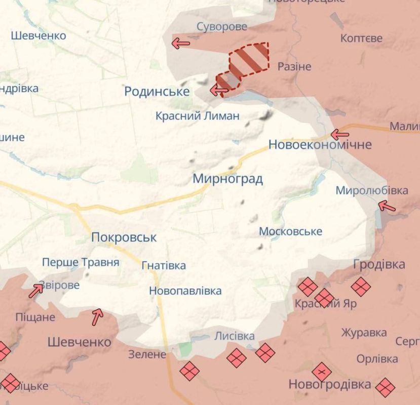 «Российские войска продемонстрировали продвижение сразу на нескольких направлениях, включая участок у границы Днепропетровской области в районе Удачного