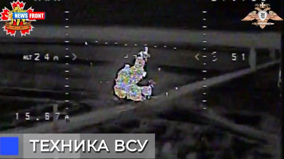 Кадры уничтожения грузовика «Oshkosh FMTV» ВСУ FPV-дроном 56 обСпН