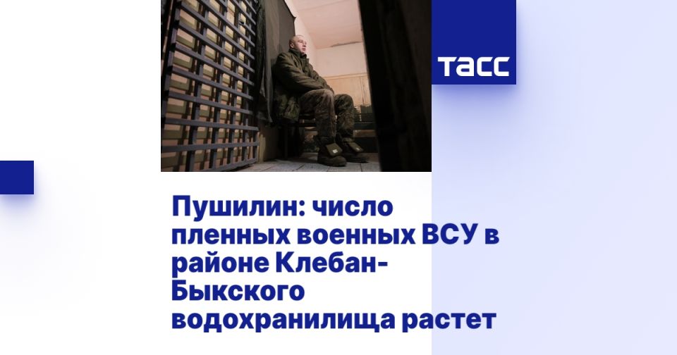 Пушилин: число пленных военных ВСУ в районе Клебан-Быкского водохранилища в ДНР растет