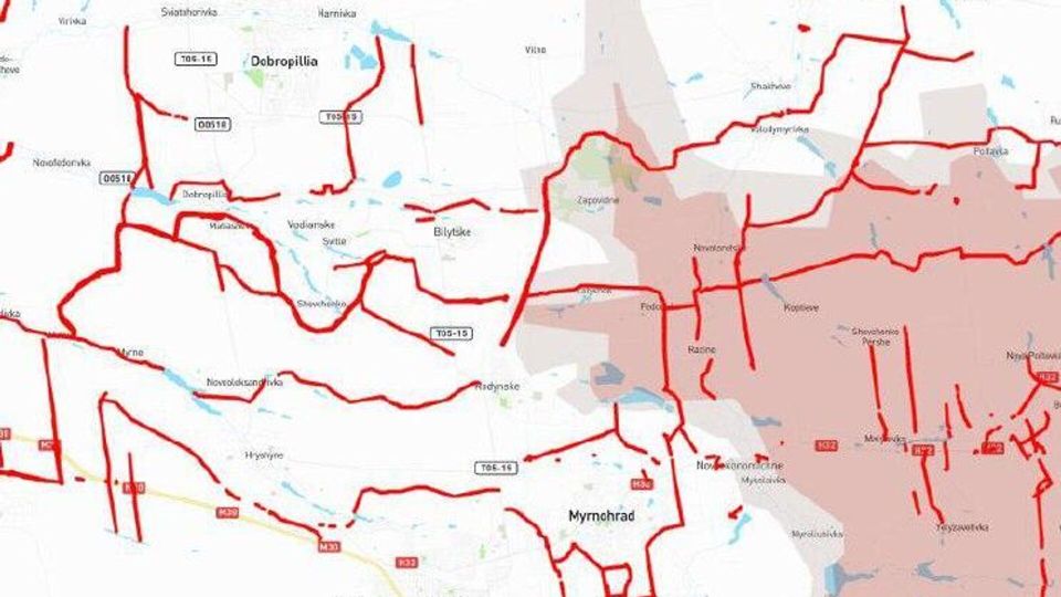 Прорыв российской армии севернее Покровска с разворотом на Константиновку составляет примерно 13 км
