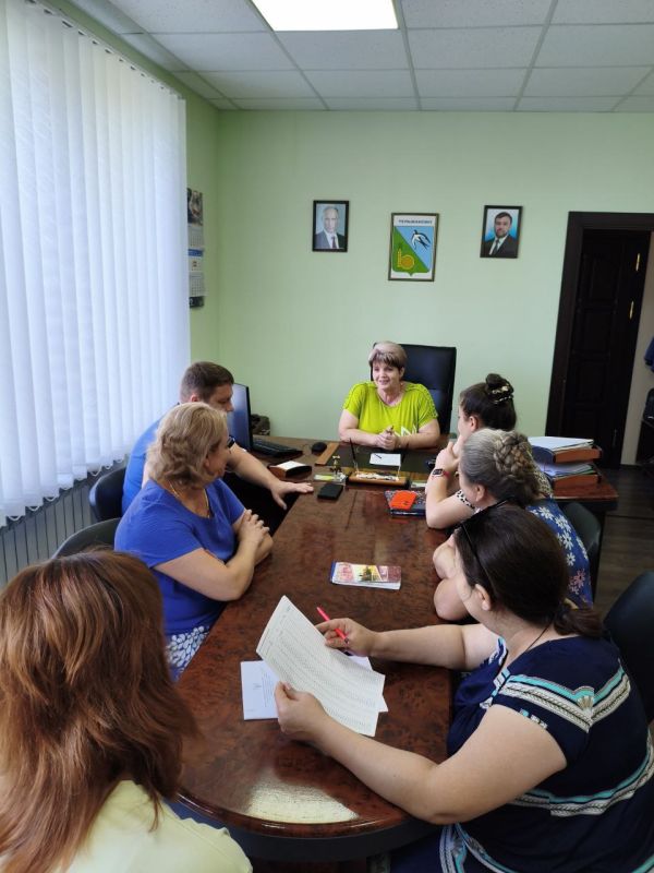 Депутат Тельмановского муниципального совета Галина Коссе провела встречу в трудовом коллективе Филиала "Тельмановское ПУВКХ" ГУП ДНР "ВОДА ДОНБАССА»