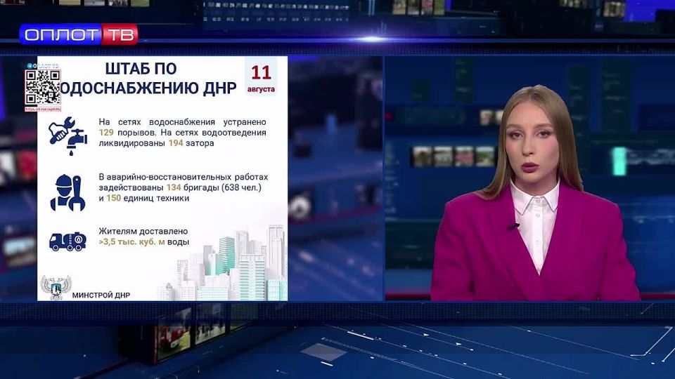 Результаты работы оперштаба по вопросам водоснабжения и отопления за сутки