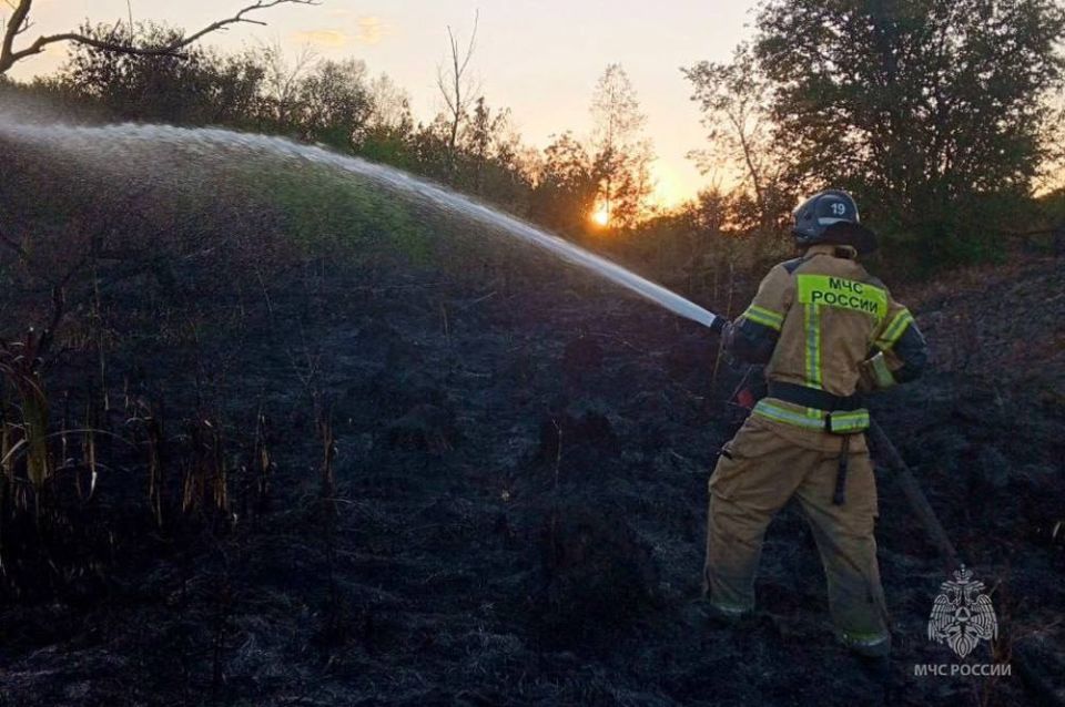 Макеевские пожарные защитили три посёлка от огненной стихии