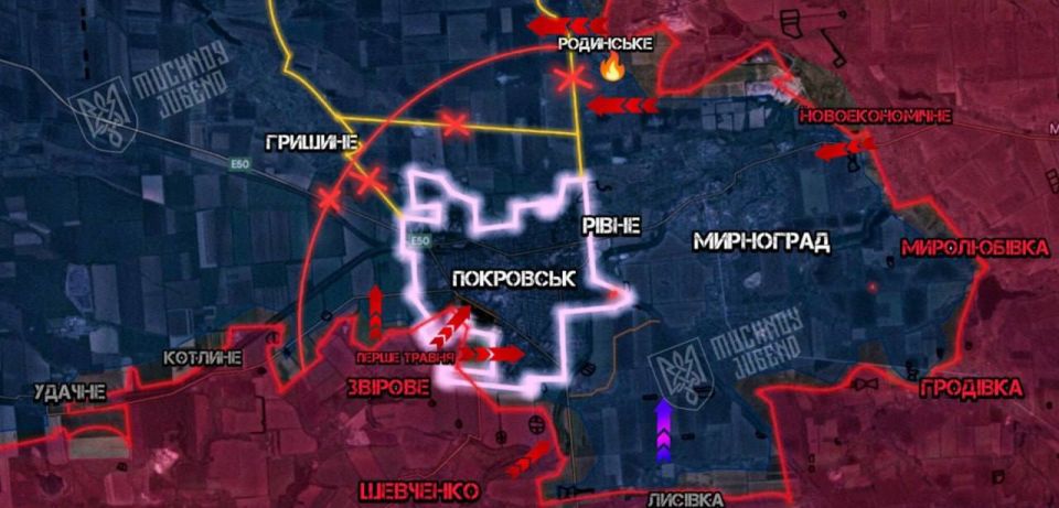 «РФ готовится окружить Покровск и создать большой котел: россияне пытаются реализовать полукольцо с запада и севера и если он выполнят оба этих маневра, то возьму в окружение Покровск и Мирноград