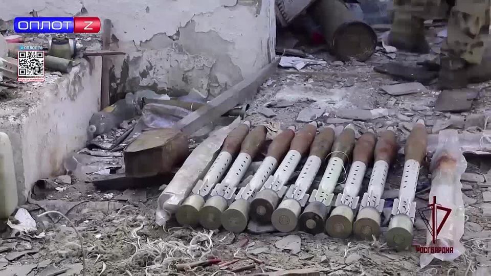 Крупный склад боеприпасов противника обнаружили сотрудники Росгвардии в одном из населённых пунктов ДНР