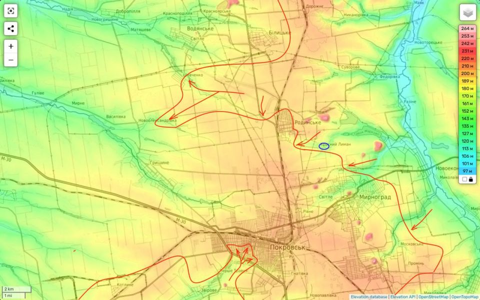 Обстановка на Красноармейском направлении