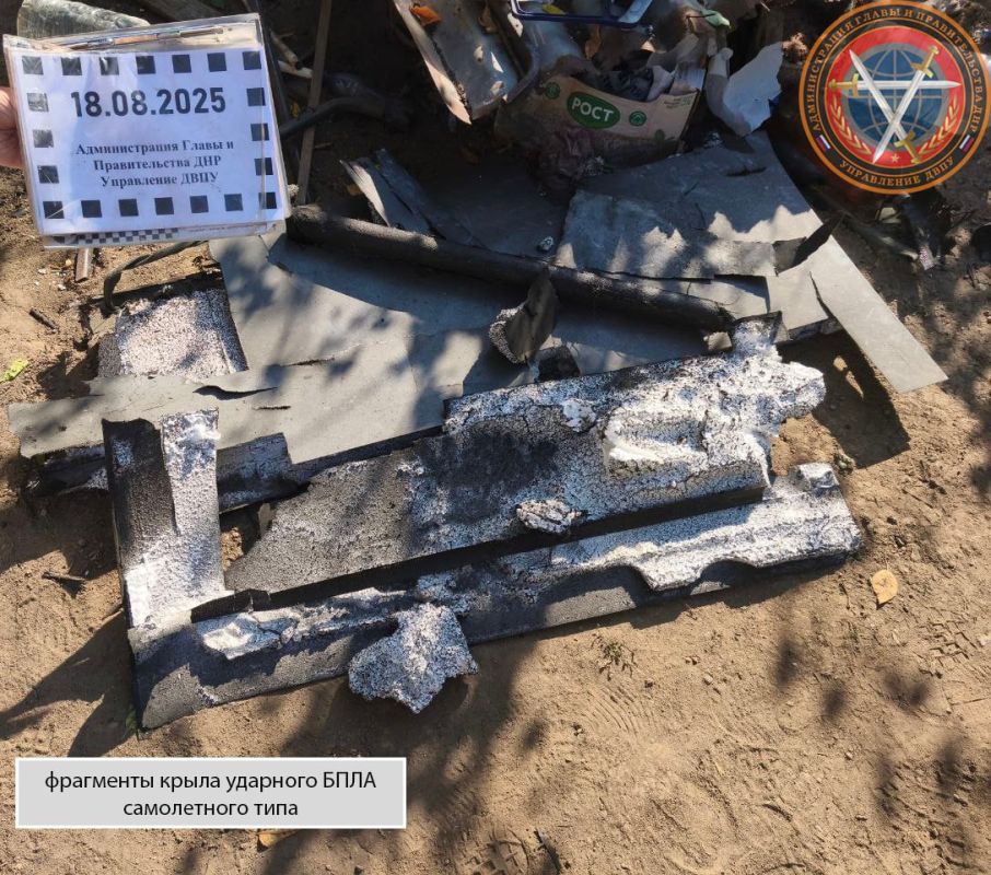 Специалисты Управления по вопросам документирования военных преступлений Украины подтвердили факты применения противником ударных БПЛА самолетного типа с двигателем внутреннего сгорания в Ленинском районе Донецка