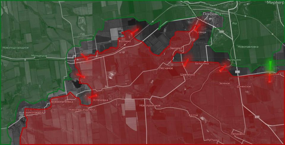 «На Покровском направлении идут бои в Удачном и в Леонтовичах