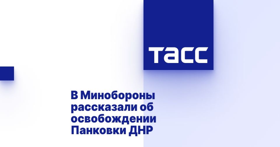 В Минобороны рассказали об освобождении Панковки ДНР