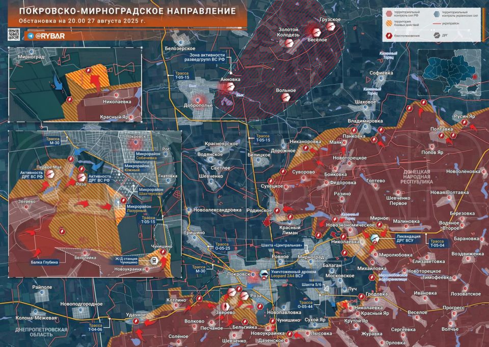 Бои на флангах Покровска. На Покровско-Мирноградском направлении понемногу проясняется обстановка на северо-восточном фланге
